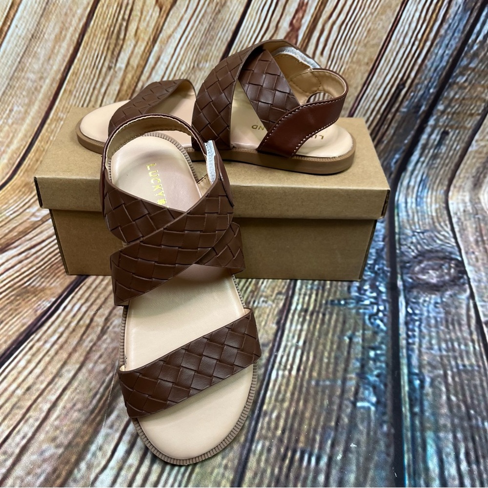 New Lucky Brand Bea Cognac Sandal Toddler Girls 12